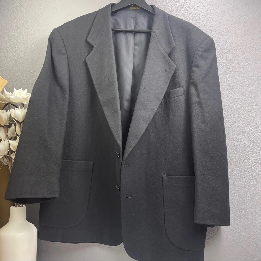 Oscar de la renta studio wool suit coat black men - Picture 7 of 12